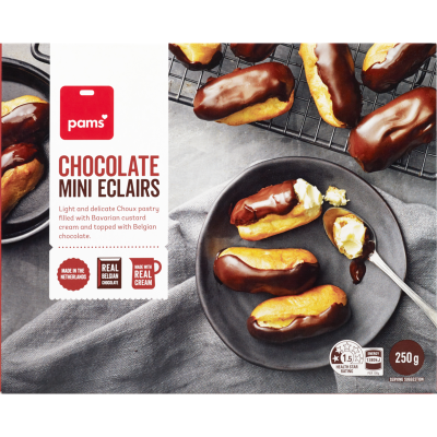 Pams Chocolate Mini Eclairs
