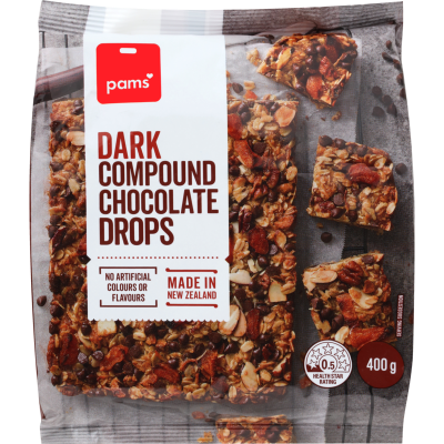 Pams Dark Compound Chocolate Drops