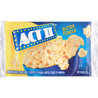 Act II Butter Flavour Microwave Popcorn