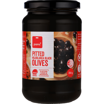 Pams Pitted Hojiblanca Black Olives