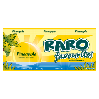 Raro Favourites Pineapple Flavoured Beverage Mix
