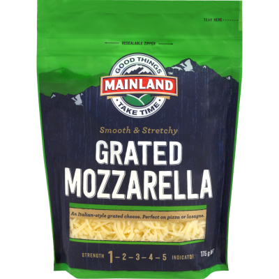 Mainland Subtle Silky & Stretchy Mozzarella Grated Cheese