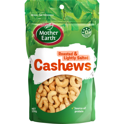 Mother Earth Roasted & Lightly Salted Cashews