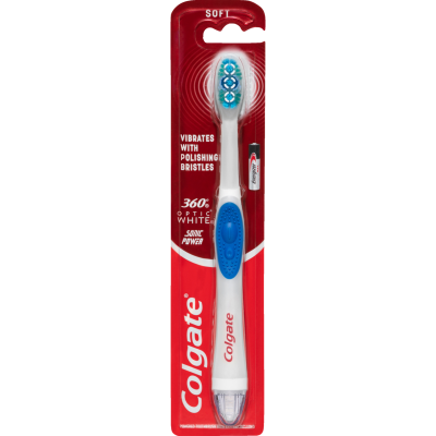 Colgate 360 Optic White Sonic Power Soft Toothbrush