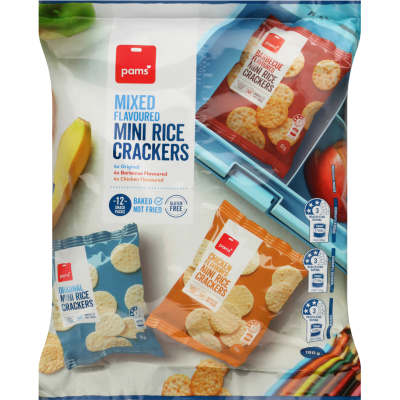 Pams Mixed Flavoured Mini Rice Crackers