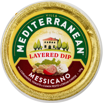 Mediterranean Messicanno Layered Dip