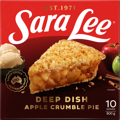 Sara Lee Deep Dish Apple Crumble Pie