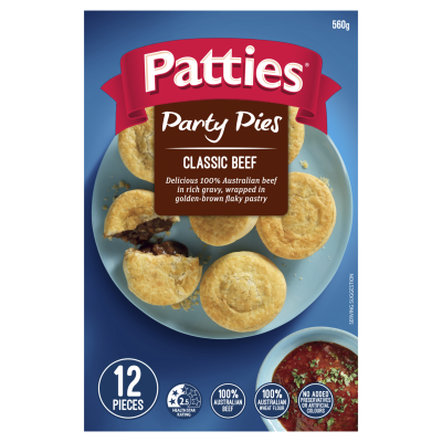 Patties Classic Beef Party Pies