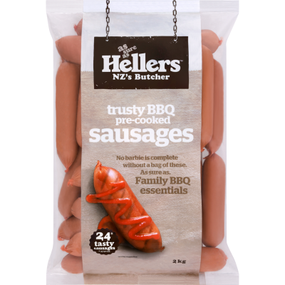 Hellers Trusty BBQ Pre-Cooked Sausages