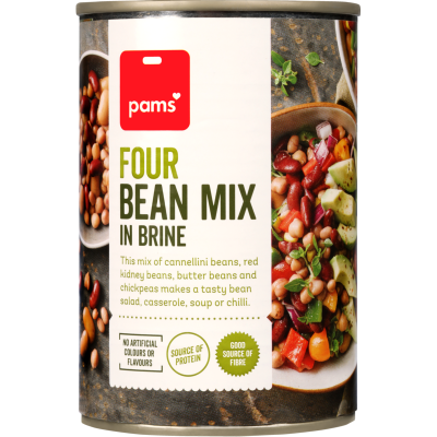 Pams Four Bean Mix In Brine