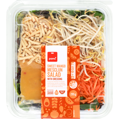 Pams Sweet Mango Mesclun Salad With Dressing