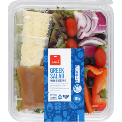 Pams Fresh Greek Salad With Dressing