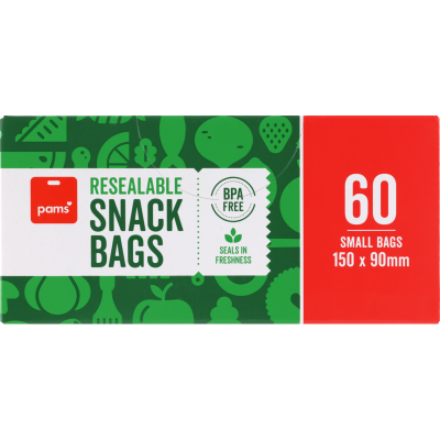 Pams Resealable Small Storage Bags 150 x 90mm