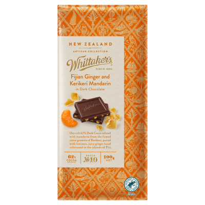 Whittaker's Fijian Ginger & KeriKeri Mandarin Chocolate Block
