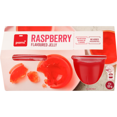 Pams Raspberry Flavoured Jelly Cups