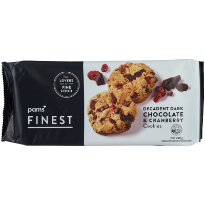 Pams Finest Dark Chocolate Cranberry Cookies