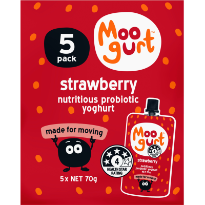 Moogurt Suckies Strawberry Probiotic Yoghurt Pouch