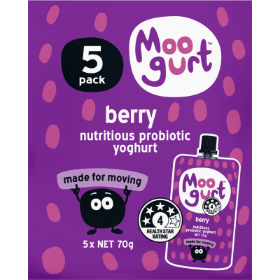 Moogurt Suckies Berry Probiotic Yoghurt Pouch