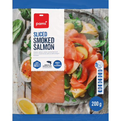Pams Sliced Smoked Salmon (Pre-Frozen)