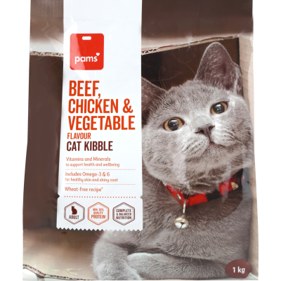 Pams Beef Chicken & Vegetable Flavour Cat Kibble