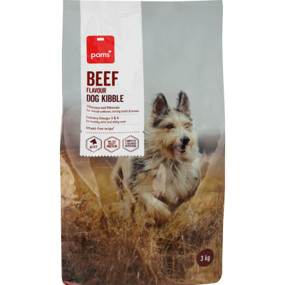Pams Beef Flavour Dog Kibble