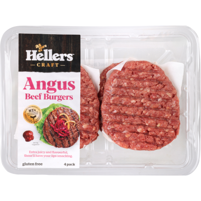 Hellers Craft Angus Beef Burgers