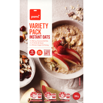 Pams Variety Pack Instant Oats Sachets